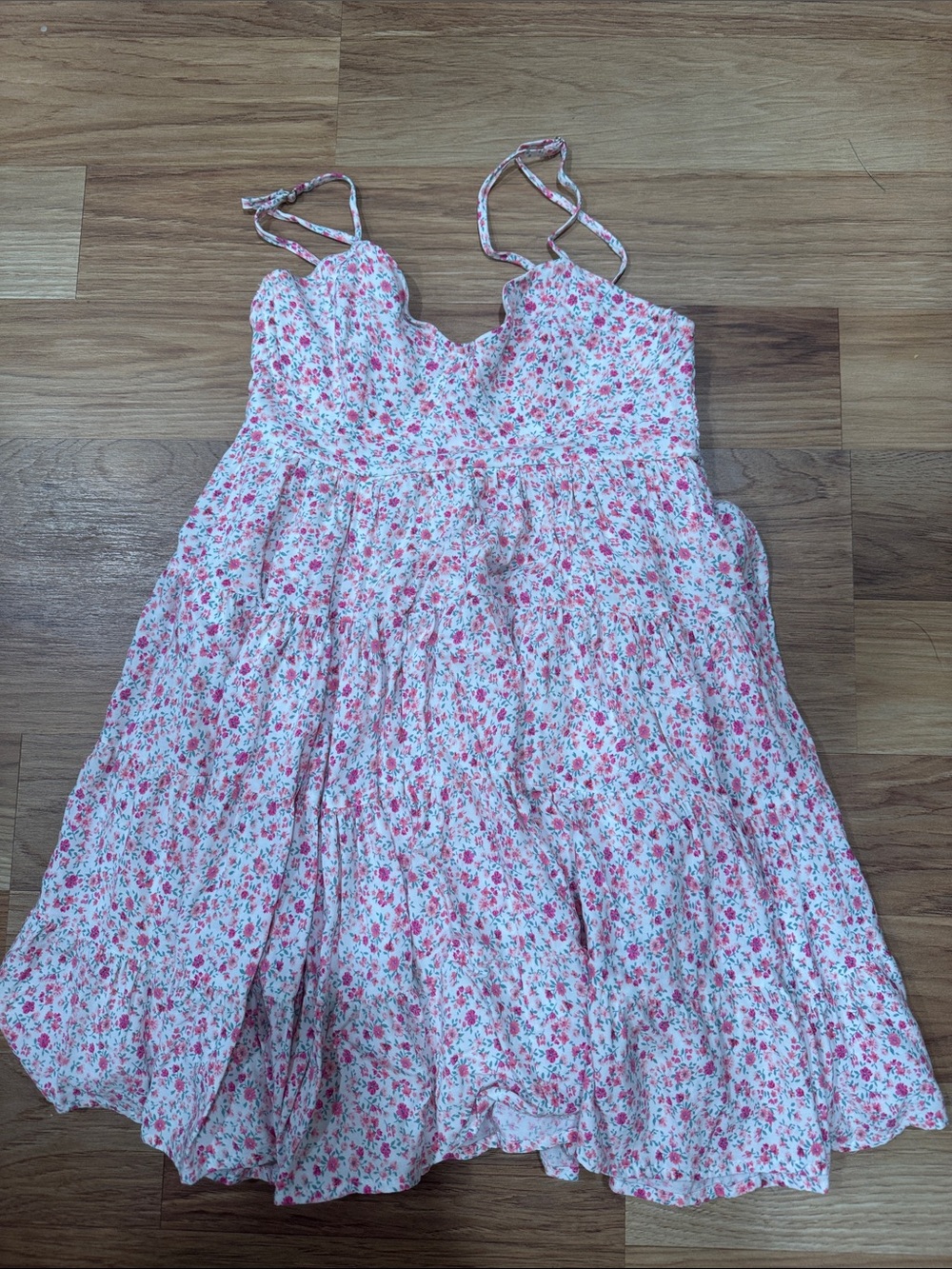 Altar'd State Pink Floral Tiered Sundress